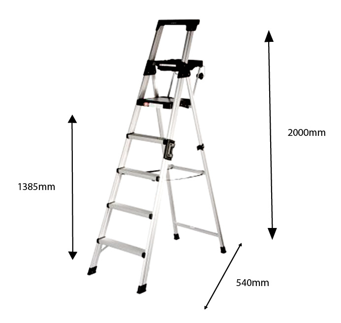 COSCO 5 Steps Aluminium Ladder Signature Series - Steve & Leif